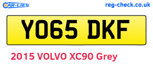 YO65DKF are the vehicle registration plates.