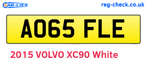 AO65FLE are the vehicle registration plates.