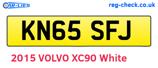 KN65SFJ are the vehicle registration plates.