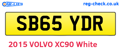 SB65YDR are the vehicle registration plates.