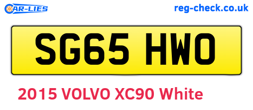 SG65HWO are the vehicle registration plates.