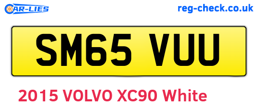 SM65VUU are the vehicle registration plates.