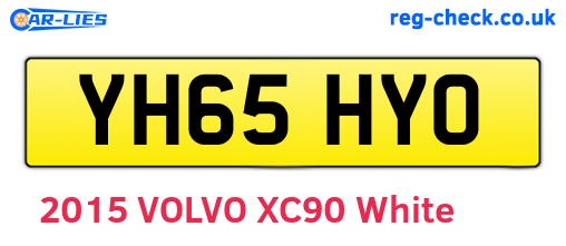 YH65HYO are the vehicle registration plates.