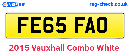 White 2015 Vauxhall Combo (FE65FAO)
