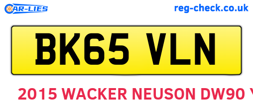 BK65VLN are the vehicle registration plates.