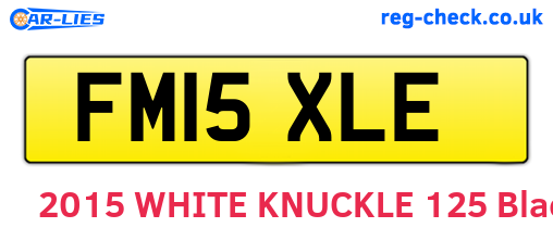 FM15XLE are the vehicle registration plates.