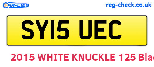 SY15UEC are the vehicle registration plates.