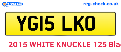YG15LKO are the vehicle registration plates.