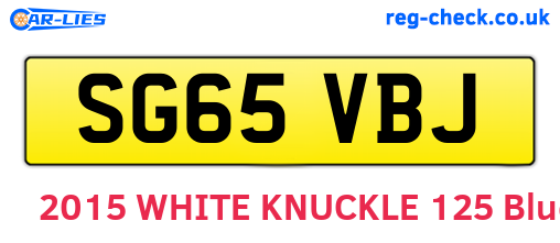SG65VBJ are the vehicle registration plates.