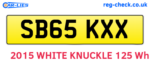 SB65KXX are the vehicle registration plates.