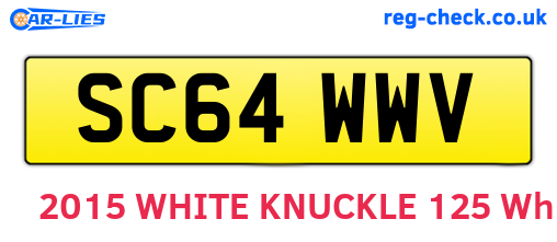 SC64WWV are the vehicle registration plates.