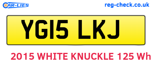 YG15LKJ are the vehicle registration plates.