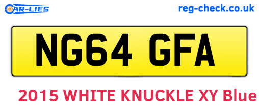 NG64GFA are the vehicle registration plates.