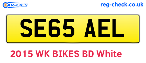 SE65AEL are the vehicle registration plates.