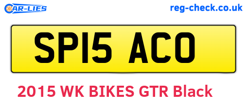 SP15ACO are the vehicle registration plates.
