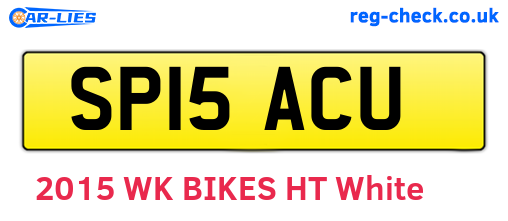 SP15ACU are the vehicle registration plates.