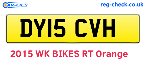 DY15CVH are the vehicle registration plates.