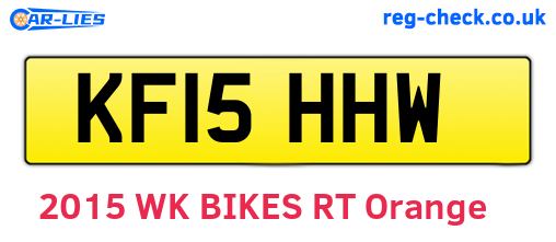 KF15HHW are the vehicle registration plates.