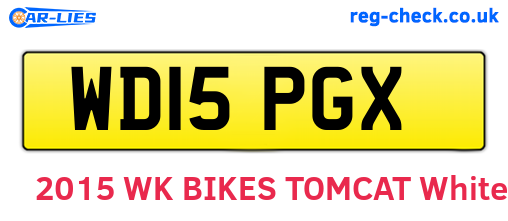 WD15PGX are the vehicle registration plates.