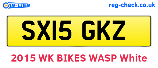 SX15GKZ are the vehicle registration plates.