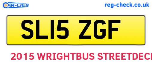 SL15ZGF are the vehicle registration plates.