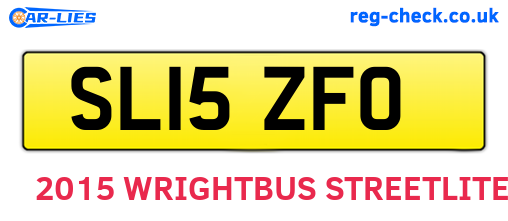 SL15ZFO are the vehicle registration plates.