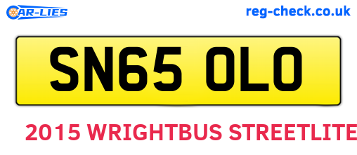 SN65OLO are the vehicle registration plates.