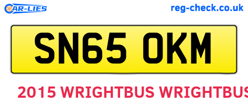 SN65OKM are the vehicle registration plates.