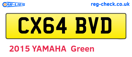 CX64BVD are the vehicle registration plates.