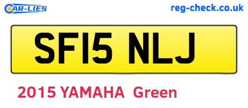 SF15NLJ are the vehicle registration plates.