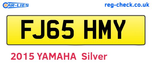FJ65HMY are the vehicle registration plates.