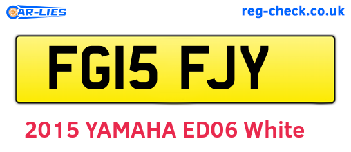 FG15FJY are the vehicle registration plates.