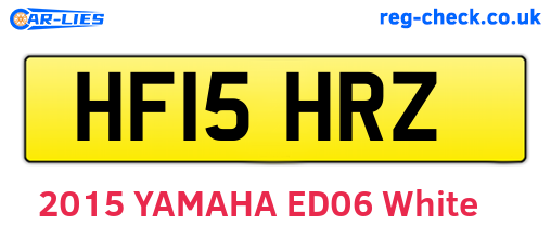 HF15HRZ are the vehicle registration plates.
