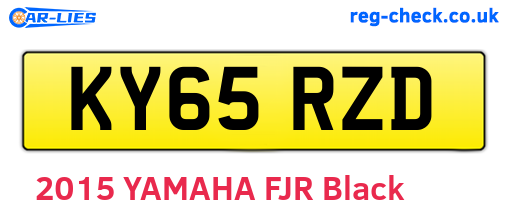 KY65RZD are the vehicle registration plates.