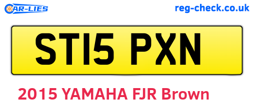 ST15PXN are the vehicle registration plates.