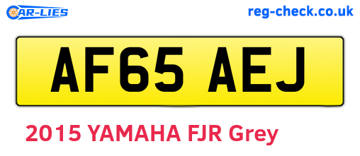 AF65AEJ are the vehicle registration plates.