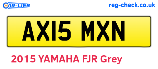 AX15MXN are the vehicle registration plates.