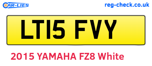 LT15FVY are the vehicle registration plates.