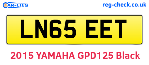 LN65EET are the vehicle registration plates.