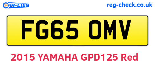 FG65OMV are the vehicle registration plates.