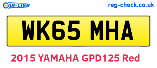 WK65MHA are the vehicle registration plates.