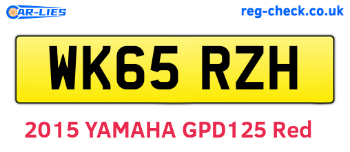 WK65RZH are the vehicle registration plates.