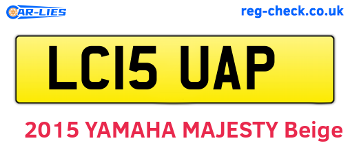 LC15UAP are the vehicle registration plates.