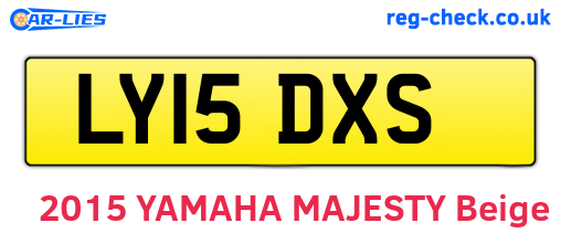 LY15DXS are the vehicle registration plates.