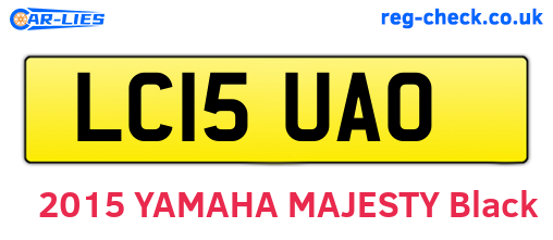 LC15UAO are the vehicle registration plates.