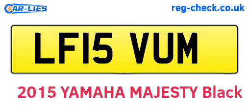 LF15VUM are the vehicle registration plates.