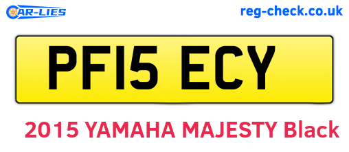 PF15ECY are the vehicle registration plates.