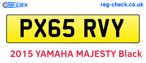 PX65RVY are the vehicle registration plates.