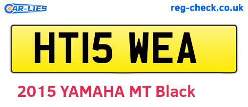 HT15WEA are the vehicle registration plates.