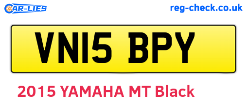 VN15BPY are the vehicle registration plates.